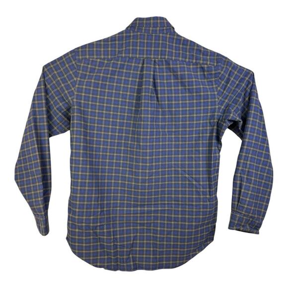 Ralph Lauren Mens Large Long Sleeve Blue Green Red Check Button Up Shirt - Picture 5 of 12